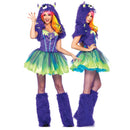 the PARTY ANIMAL - Deluxe Plush Monster Animal Costume for Adult Leopard Fox Cat Girl Cosplay Costume Halloween Costumes Fancy Party Dress