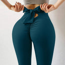 the BOW BOOTY LEGGINGS - Sexy Bowknot Leggings Pants Bow Bandage Push Up Exercise Fitness Yoga Pants