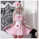 the NAUGHTY NURSE - Halloween Adult Nurse Costume Pink Role Play Sexy Doctor Nurse Cosplay