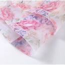 the FRENCH GIRL - Chic Floral Printed Mini Dress Backless Sleeveless Hem Stacking Dresses Sweet A-Line Party Club Clothing