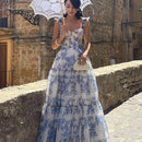 the DAMSEL - Spring/Summer New European and American Off Shoulder Women's Fashion Organza Fairy Long Dress Elegant Evening Dress