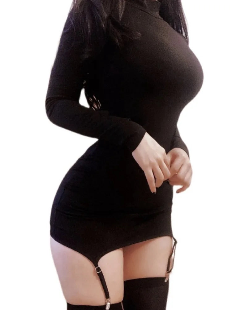 the WYNONA - Sexy Long Sleeve Mini Dress