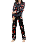 the CHRISTMAS MORNING PAJAMAS - Women 2 Piece Pajama Set Christmas Long Sleeve Button Up Shirt + Pants Set Loose Sleepwear Loungewear
