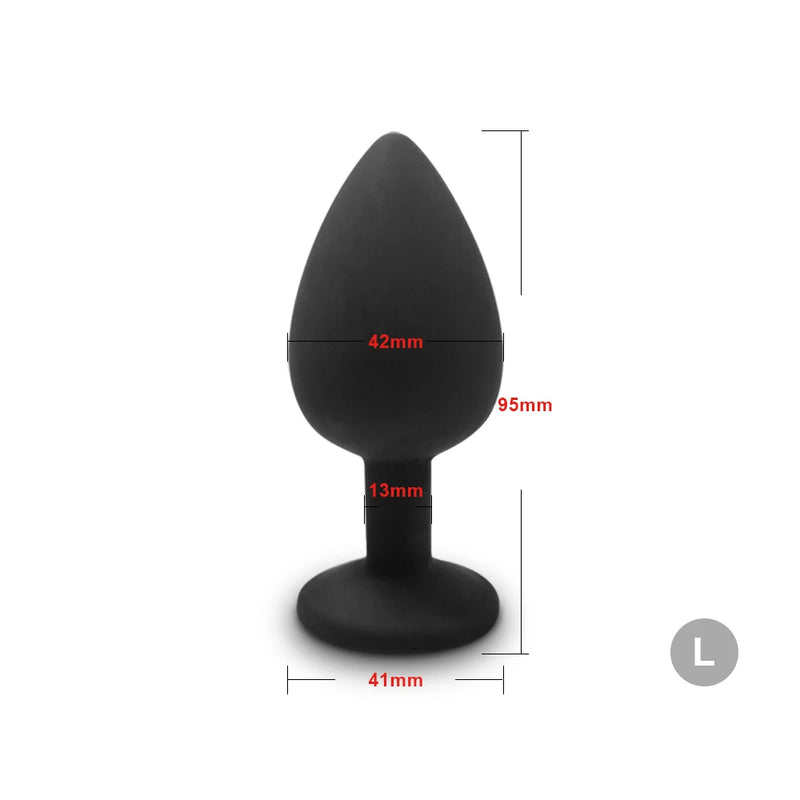 the DIAMOND - S/M/L Anal Plug Butt Vibrator Women/Men Soft Silicone Round Shaped Erotic Bullet Anal plug Bullet Gay Sex Toys for Adults