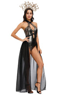 the MEDUSA - Ancient Greek Myth Medusa Costume Halloween Adult Hydra Witch Cosplay Outfit Carnival Fancy Party Dress
