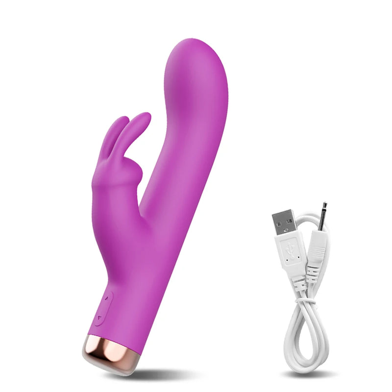 the RABBIT - Mini Rabbit Vibrator for Women Clit Clitoris Stimulator G Spot Dildo Silicone Sex Toys Masturbator Female  Adults Goods