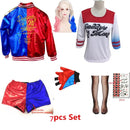 the BADASS HARLEY QUINN - Harley Cosplay Suicide Squad Costume Halloween Adult Jacket Pants Party Clothes