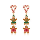 the MERRIMENT COLLECTION - Sweet Christmas Gingerbread Man Earrings New Year Gifts