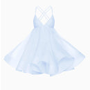 the BEACH BARBIE - Beach Backless Short Puffy Sling Dress, Women Sexy Lace Up Sleeveless A-Line Dresses, Summer Lady Vacation Seaside Solid Dress