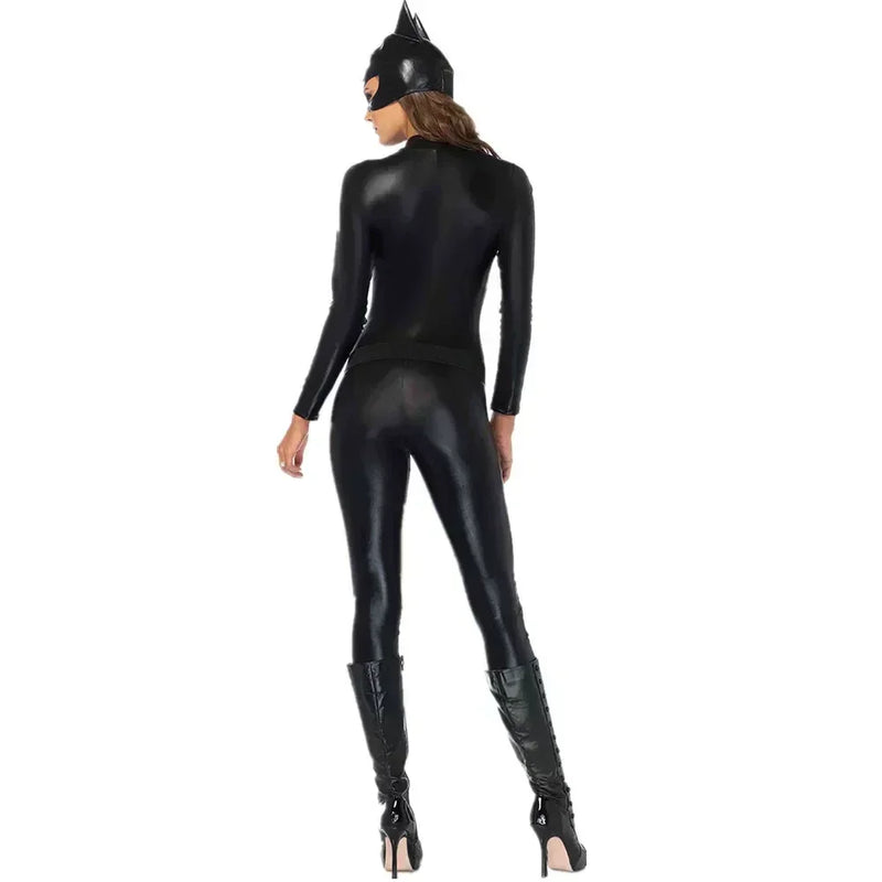 the BLACK KITTY - Halloween Cat Woman Cosplay Uniform Nightclub Performance Costume