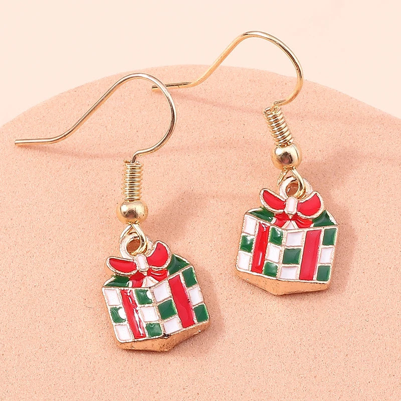 the HAPPY HOLIDAYS COLLECTION - Merry Christmas Earrings Fashion Christmas Tree Deer Santa Drop Earrings New Year Jewelry Gifts