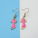 the DIVINE KITTY - Cats Back Shadow Pendant Earring for Women Jewelry Christmas Friend Gift