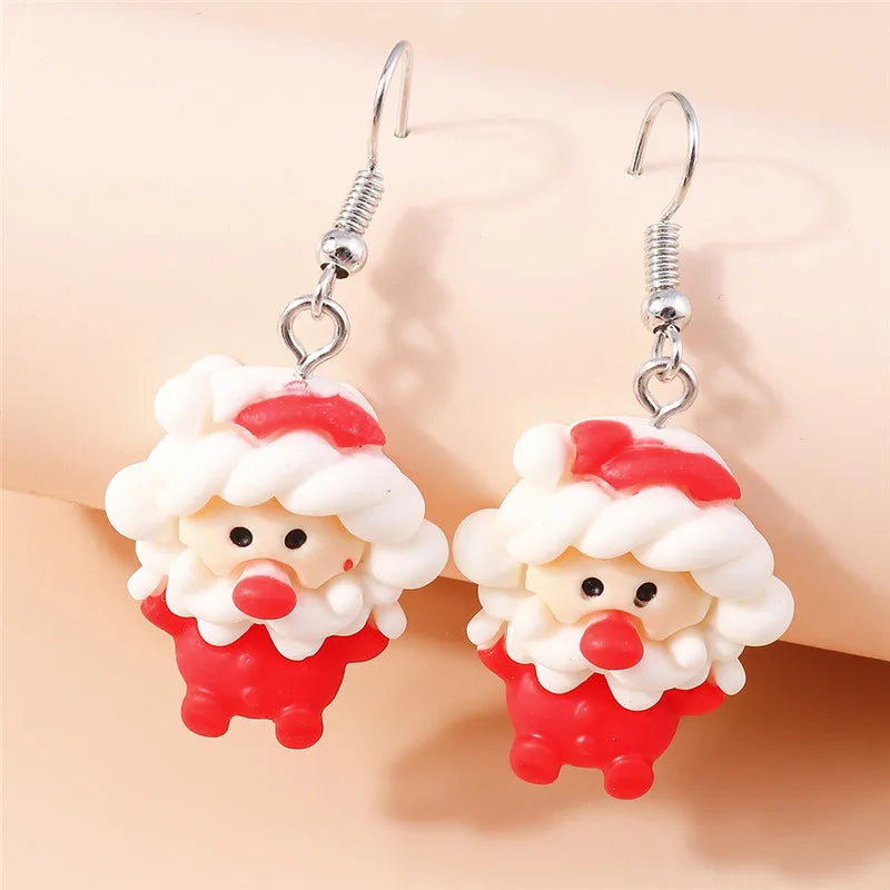 the HAPPY HOLIDAYS COLLECTION - Merry Christmas Earrings Fashion Christmas Tree Deer Santa Drop Earrings New Year Jewelry Gifts