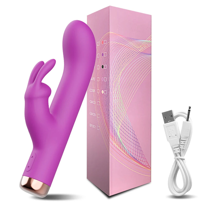 the RABBIT - Mini Rabbit Vibrator for Women Clit Clitoris Stimulator G Spot Dildo Silicone Sex Toys Masturbator Female  Adults Goods