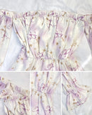 the HOPELESS ROMANTIC - Elegant Party Dresses for Women, New Casual Fashion Print Trend Sexy Off Shoulder Strap Split Waist Vacation Dress