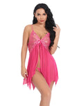 the SILENT WHISPER - Hot Sexy Lingerie Women Erotic Pajamas Lace Nightdress Babydolls Clothes Transparent Dress with Panties Nighties