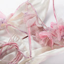 the FRENCH GIRL - Chic Floral Printed Mini Dress Backless Sleeveless Hem Stacking Dresses Sweet A-Line Party Club Clothing