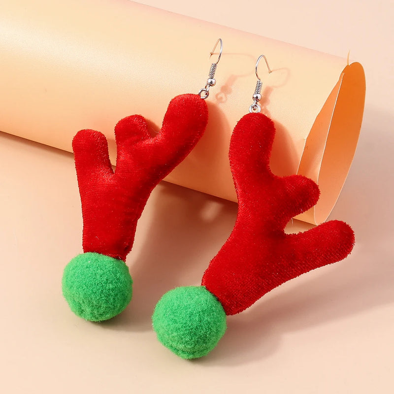 the HAPPY HOLIDAYS COLLECTION - Merry Christmas Earrings Fashion Christmas Tree Deer Santa Drop Earrings New Year Jewelry Gifts