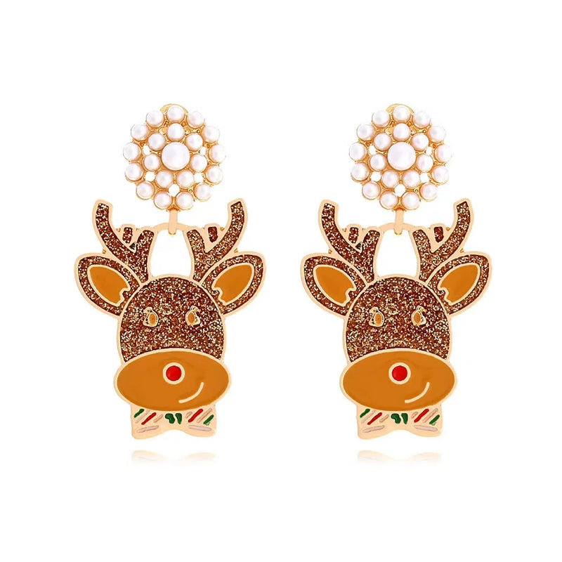 the MERRIMENT COLLECTION - Sweet Christmas Gingerbread Man Earrings New Year Gifts