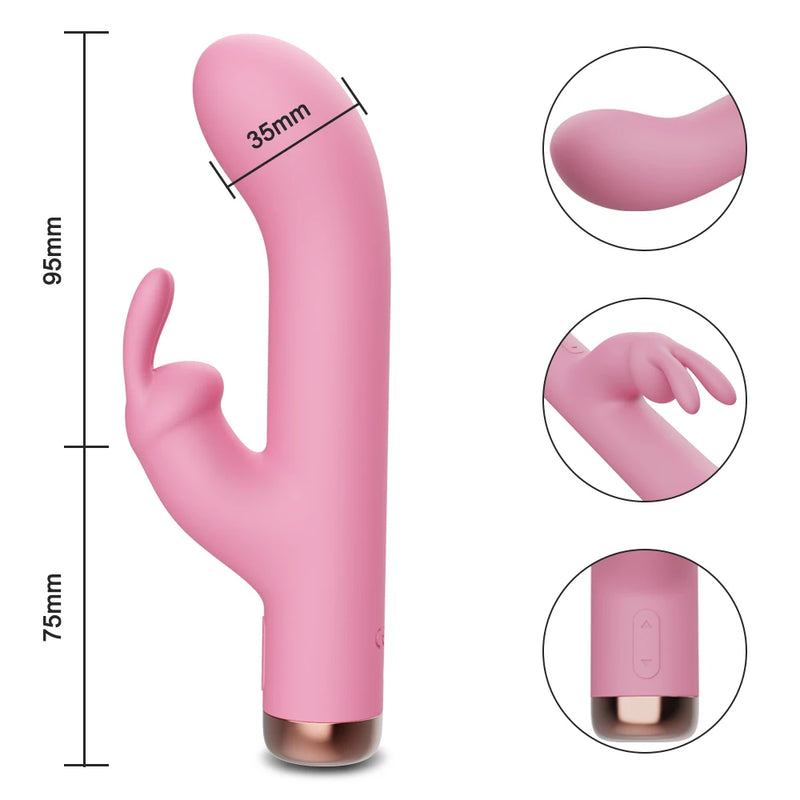 the RABBIT - Mini Rabbit Vibrator for Women Clit Clitoris Stimulator G Spot Dildo Silicone Sex Toys Masturbator Female  Adults Goods