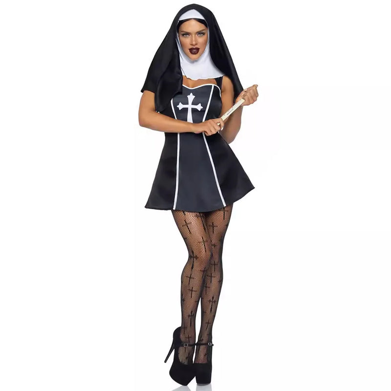 the NAUGHTY NUN - Adult Nun Costume Women Nun Sister Dress