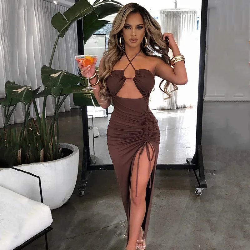 the NICOLE - Elegant Sexy Summer Slit Dress