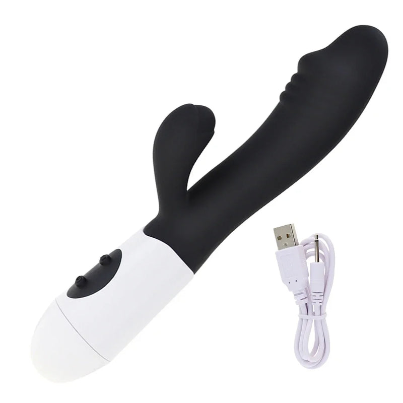 the G-SPOT - Strong G Spot Dildo Rabbit Vibrator Soft Silicone Pussy Massager Rechargeable Vagina Clitoris Stimulator Adult Sex Toy for Woman