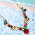 the JINGLE BELLS - Christmas Necklace X-Mas Jingle Bell Necklaces Present Bow Pendant Necklace Earrings Bracelet Gifts