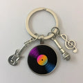 the GRAMMY KEYCHAIN - Creative Gramophone Music Keychain Ring Creative Charm Music Retro Vinyl Keychain Vinyl Record Picture Musician Accessories Gift