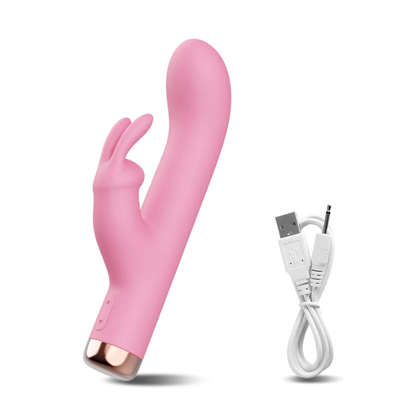 the RABBIT - Mini Rabbit Vibrator for Women Clit Clitoris Stimulator G Spot Dildo Silicone Sex Toys Masturbator Female  Adults Goods