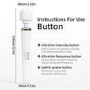 the MAGIC WAND - Powerful Magic Wand Vibrator for Women Big AV Body Massager G Spot Clitoris Stimulator USB Charging Adult Sex Toys for Woman