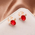 the RHINESTONE COLLECTION - Christmas Stud Earrings Trend New in Year Jewelry Gift Christmas Santa Claus Hat Reindeer Piercing Earrings