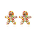 the MERRIMENT COLLECTION - Sweet Christmas Gingerbread Man Earrings New Year Gifts