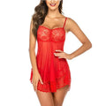 the PRESENT - Sexy Crotchless Lingerie Women Sleepwear Pajamas Lace Baby Doll Dress Sex Costumes Exotic Apparel Female Underwear Nightgown