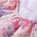 the FRENCH GIRL - Chic Floral Printed Mini Dress Backless Sleeveless Hem Stacking Dresses Sweet A-Line Party Club Clothing