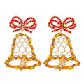 the MERRIMENT COLLECTION - Sweet Christmas Gingerbread Man Earrings New Year Gifts