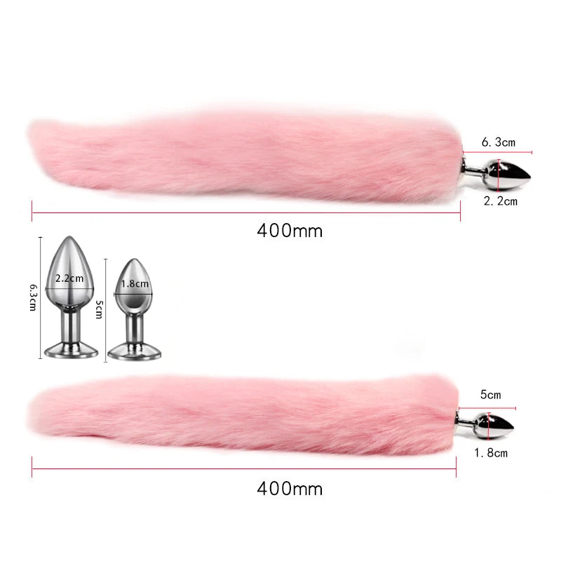 the FOXTAIL - Mini Fox Anal Plug Cute Tail Anal Toys for Beginner Stainless Steel Anal Plug BDSM Game Cosplay Sex Toys for Woman Couple Men