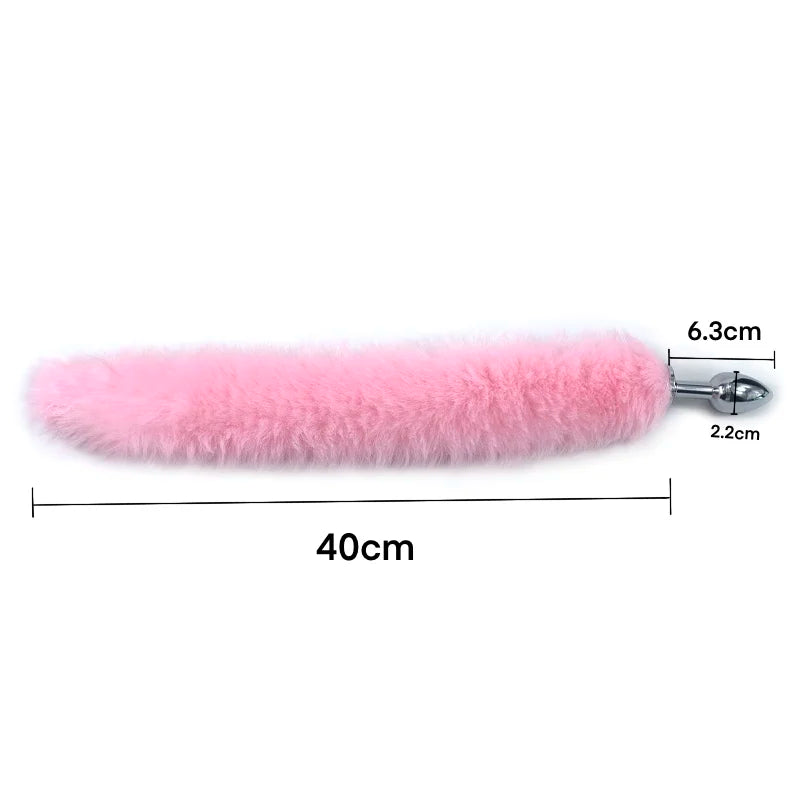 the FOXTAIL - Mini Fox Anal Plug Cute Tail Anal Toys for Beginner Stainless Steel Anal Plug BDSM Game Cosplay Sex Toys for Woman Couple Men