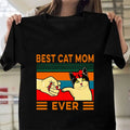 the BEST CAT MOM EVER - Printed Loose T-Shirt for Women