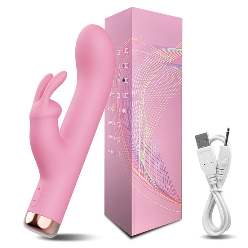 the RABBIT - Mini Rabbit Vibrator for Women Clit Clitoris Stimulator G Spot Dildo Silicone Sex Toys Masturbator Female  Adults Goods