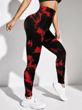 the GRANITE LEGGINGS - Tie-Dye High-Waist Tummy Control High-Elastic Fitness Running Sports Leggings