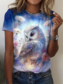 the PRETTY KITTY - Cartoon Animal Cat 3D Print Casual Short Sleeve O-Neck T-Shirts for Women