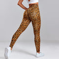 the LEOPARD LEGGINGS - Leopard Print Leggings Fitness Women High Waist Sexy Yoga Pants Scrunch Butt Booty Leggings