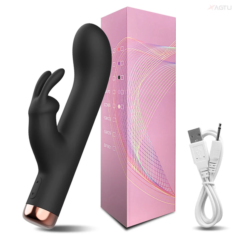 the RABBIT - Mini Rabbit Vibrator for Women Clit Clitoris Stimulator G Spot Dildo Silicone Sex Toys Masturbator Female  Adults Goods