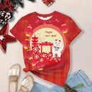 the LUCKY CAT - Lucky Cat Cartoon Print Fashion Casual Short Sleeve Oversized T-Shirts for Women