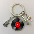 the GRAMMY KEYCHAIN - Creative Gramophone Music Keychain Ring Creative Charm Music Retro Vinyl Keychain Vinyl Record Picture Musician Accessories Gift