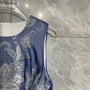 the PRETTY PASTEL - Spring/Summer Women's Sleeveless Tie-Waist Ruffle Tiered Midi Dress with Contrasting Details Party Vacation Dress