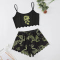 the SWEET DREAMS - Chinese Dragon Element Pajamas Set for Women Spaghetti Strap & Shorts Sleepwear