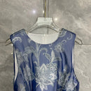 the PRETTY PASTEL - Spring/Summer Women's Sleeveless Tie-Waist Ruffle Tiered Midi Dress with Contrasting Details Party Vacation Dress