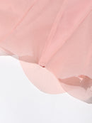 the COURTSY - Solid Spliced Button Slimming Dresses for Women, O-Neck Long Sleeve High Waist Patchwork Ruffles Dress